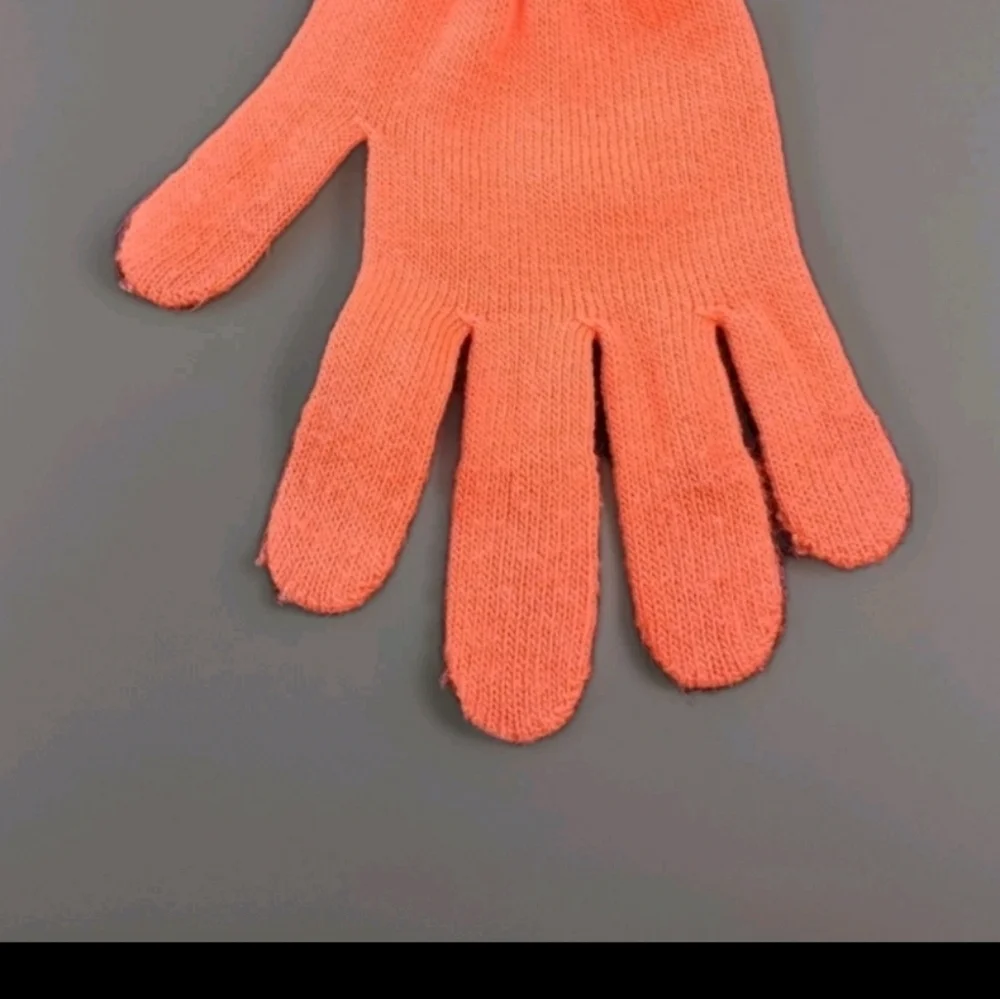 Tangerine and Pink Stretch Gloves One Size Fits Most